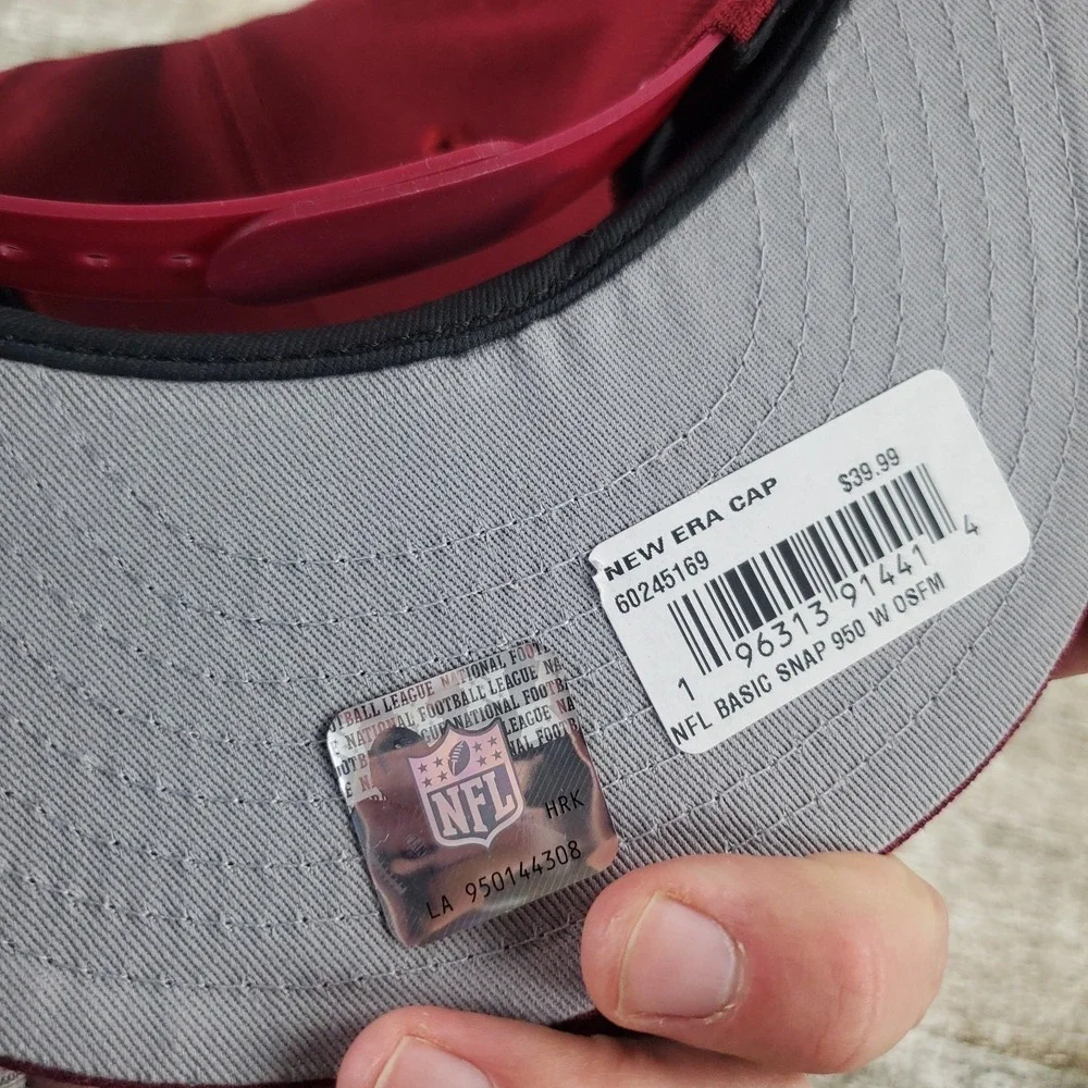 New Era 9FIFTY Hat One Size Burgundy Washington Commanders Football Snapback